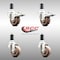 Service Caster 3 Inch 316SS High Temp Glass Filled Nylon 1-3/8 Inch Stem Caster Lck Brake, 2PK SS316TTLEX20S314-GFNSHT-2-S-2-138 - alternate 2
